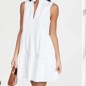 Amanda Uprichard White Sleeveless Mini Sundress